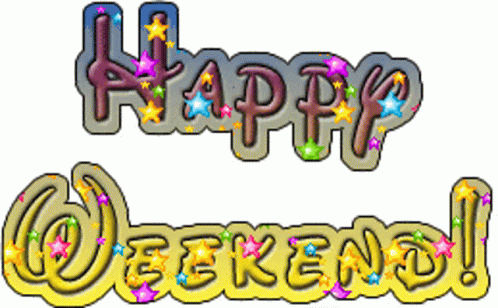 Happy Weekend Animated Text Sticker – Happy Weekend Animated Text Stars