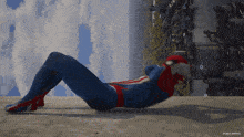 Sit-ups Peter Parker GIF - Sit-ups Peter Parker Spider-man GIFs