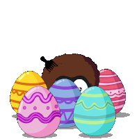 Easter Eggs Happyeaster Sticker