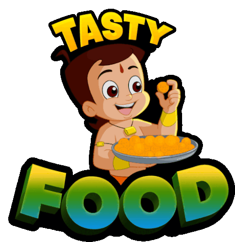 Tasty Food Chhota Bheem Sticker - Tasty Food Chhota Bheem Yummy Food Stickers