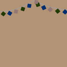 arabic writing on a brown background with a string of squares