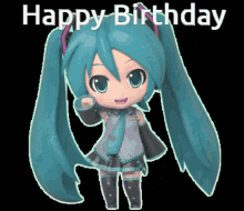 Hatsune Miku Vocaloid GIF - Hatsune Miku Vocaloid Happy Birthday GIFs