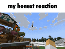 a screenshot of a video game with the words " my honest reaction " at the top