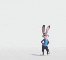 a fox and a rabbit with a blue snake around them