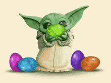 Easter Eggs Yoda GIF - Easter Eggs Yoda Baby GIFs