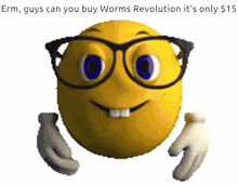 Worms Wormies GIF - Worms Wormies Nerd Emoji GIFs