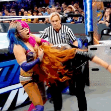 Asuka Throws GIF - Asuka Throws Becky Lynch GIFs