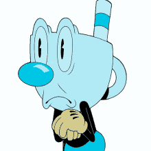 what mugman the cuphead show shocked surprised