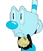 What Mugman Sticker - What Mugman The Cuphead Show Stickers
