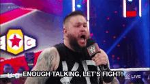 wwe kevin owens enough talking lets fight fight lets fight