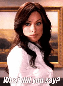 Olivia Wilde The Change Up GIF - Olivia Wilde The Change Up What Did You Say GIFs