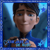 a picture of a cartoon character with the name jim jake jr. on it