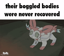 a cartoon of a bunny with the words " their bogged bodies were never recovered "