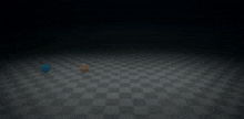 a blue light is coming out of a hole in the ground