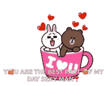 Brown And Cony Love GIF - Brown And Cony Love Bear GIFs
