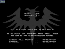 a screenshot of a game that says port socket on it