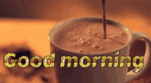 Good Morning Hot Chocolate GIF - Good Morning Hot Chocolate Pour GIFs