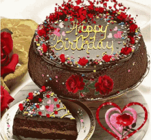 Happy Birthday Cake GIF - Happy Birthday Cake Roses GIFs