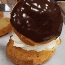 Chocolate Cream Puffs Dessert GIF
