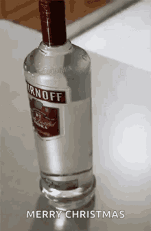 alcohol vodka smirnoff bottle empty