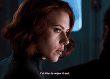 Avengers Black Widow GIF - Avengers Black Widow Id Like To Wipe It Out GIFs