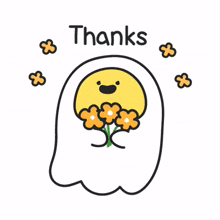 egg ghost cute thank you happy