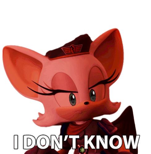 I Dont Know Rouge The Bat Sticker - I Dont Know Rouge The Bat Sonic Prime Stickers