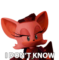 I Dont Know Rouge The Bat Sticker - I Dont Know Rouge The Bat Sonic Prime Stickers