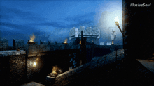 an illustration of a castle with the words illusive soul on the bottom left