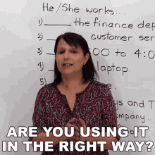 Are You Using It In The Right Way Rebecca GIF - Are You Using It In The Right Way Rebecca Learn English With Rebecca GIFs