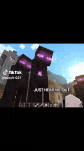 a group of people are standing next to each other in a cave in minecraft .
