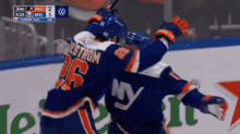 New York Islanders Oliver Wahlstrom GIF - New York Islanders Oliver Wahlstrom Zach Parise GIFs