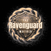a logo for the ravenguard matrix with a shield and chains