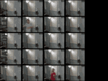 a grid of images of a man in a red shirt with the word federally on the bottom left