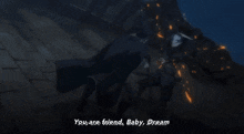 a cartoon of a man with a sword and the words " before i knew it 's my heart " below him