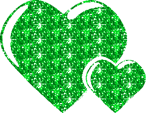 Green Heart Sticker - Green Heart Sparkle Stickers