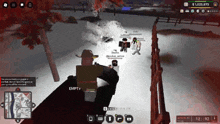 a screenshot of a video game with the word empty at the bottom of the screen