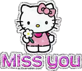 Hello Kitty Kitty Sticker - Hello Kitty Kitty Miss You Stickers