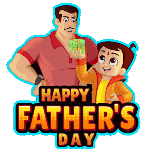Happy Fathers Day Abhimanyu Sticker - Happy Fathers Day Abhimanyu Chhota Bheem Stickers