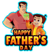 Happy Fathers Day Abhimanyu Sticker - Happy Fathers Day Abhimanyu Chhota Bheem Stickers