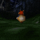 a computer generated image of a person holding a blue object in their hand