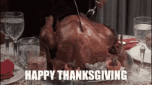 Happy Thanksgiving Shocked GIF - Happy Thanksgiving Shocked No Meat GIFs