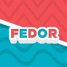 a red white and blue background with the word fedok