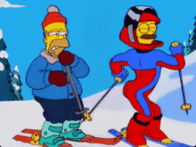 The Simpsons Ass GIF - The Simpsons Ass Skiing GIFs