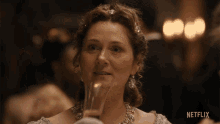 Drinking Ruth Gemmell GIF - Drinking Ruth Gemmell Lady Violet Bridgerton GIFs