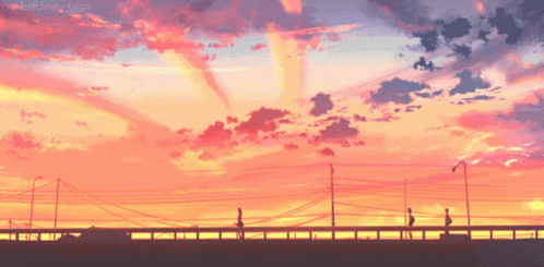 Sunset Anime GIF - Sunset Anime Pretty - Discover & Share GIFs