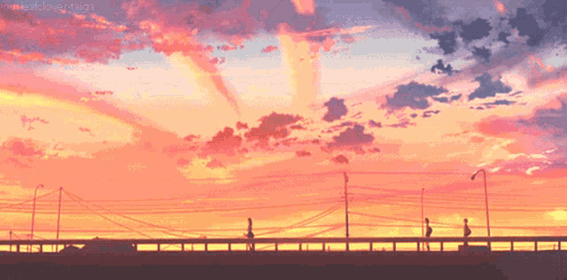 Anime street, scenic, sunset, buildings, car, wall, Anime, HD wallpaper |  Peakpx