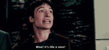 Justice League The Flash GIF - Justice League The Flash Wow Its Like A Cave GIFs