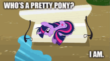 Who'S A Pretty Pony? I Am! - My Little Pony GIF - My Little Pony Twilight Sparkles Grooming GIFs