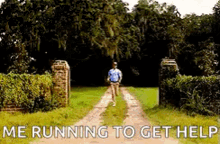 forrest gump running me when im late tom hanks me running to get help